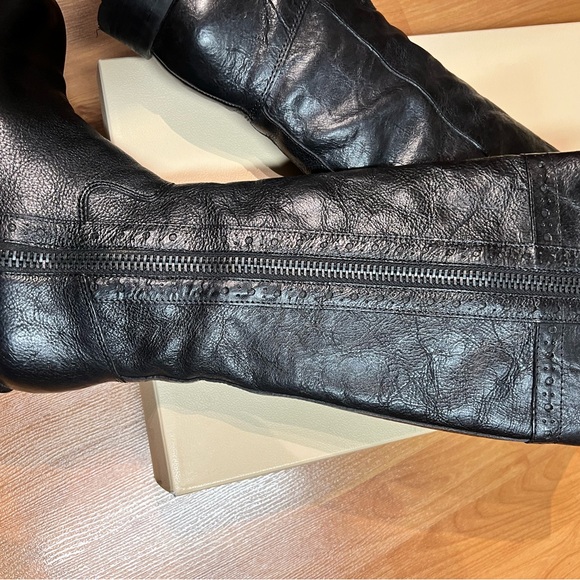 New in Box - Franco Sarto Black Leather Long Boots (US 7) * Pacaya - Picture 11 of 14